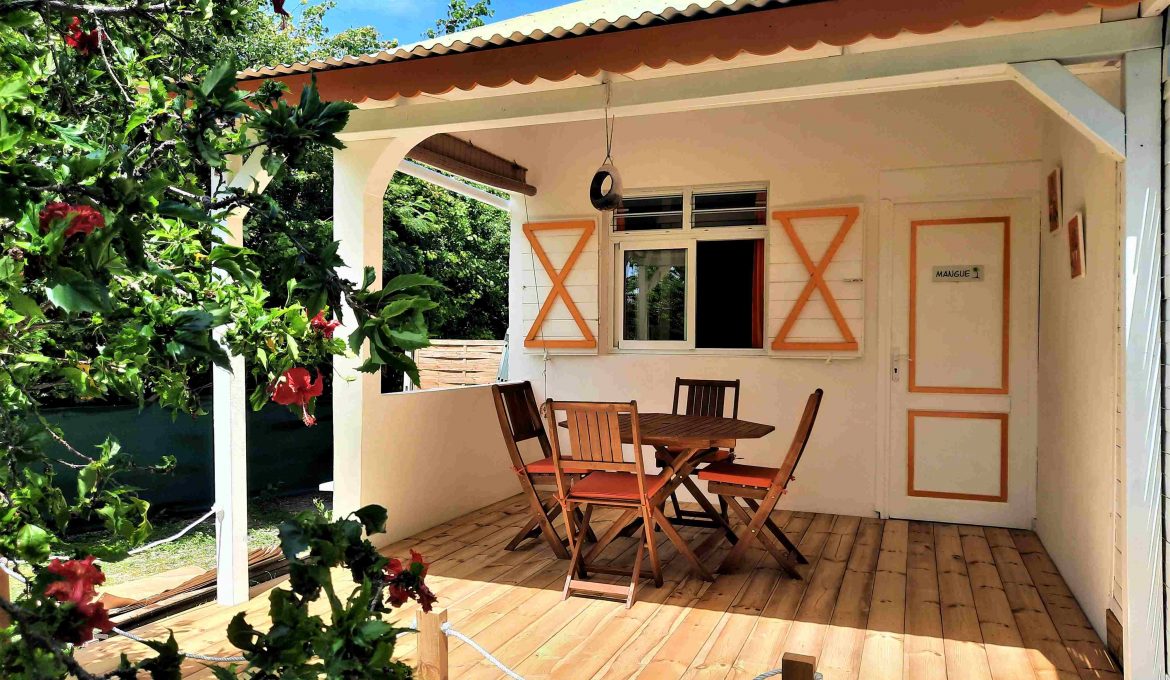 Lit superposé de la location Mangue au Gîte Cannelle en Guadeloupe